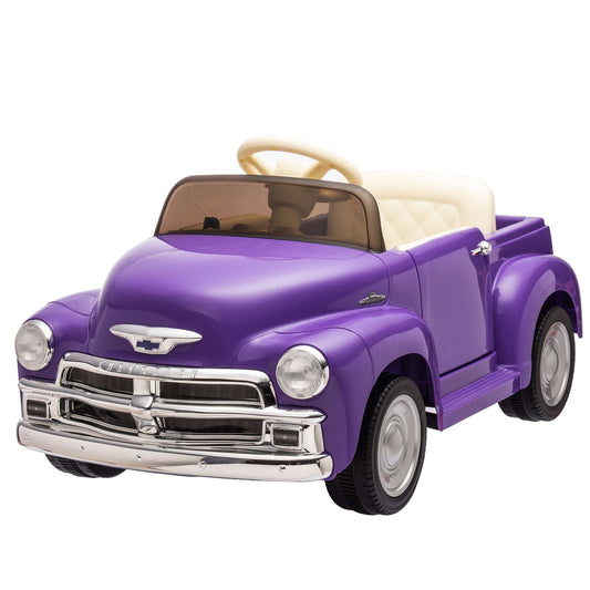 12V Kids Ride On truck car w/parents control, Licensed Chevrolet 3100 pickup,electric car for kid,Vintage modeling,3 speeds,LED Lights,Bluetooth,USB,High-power up to 3.11 MPH,age 3+ - Free Shipping