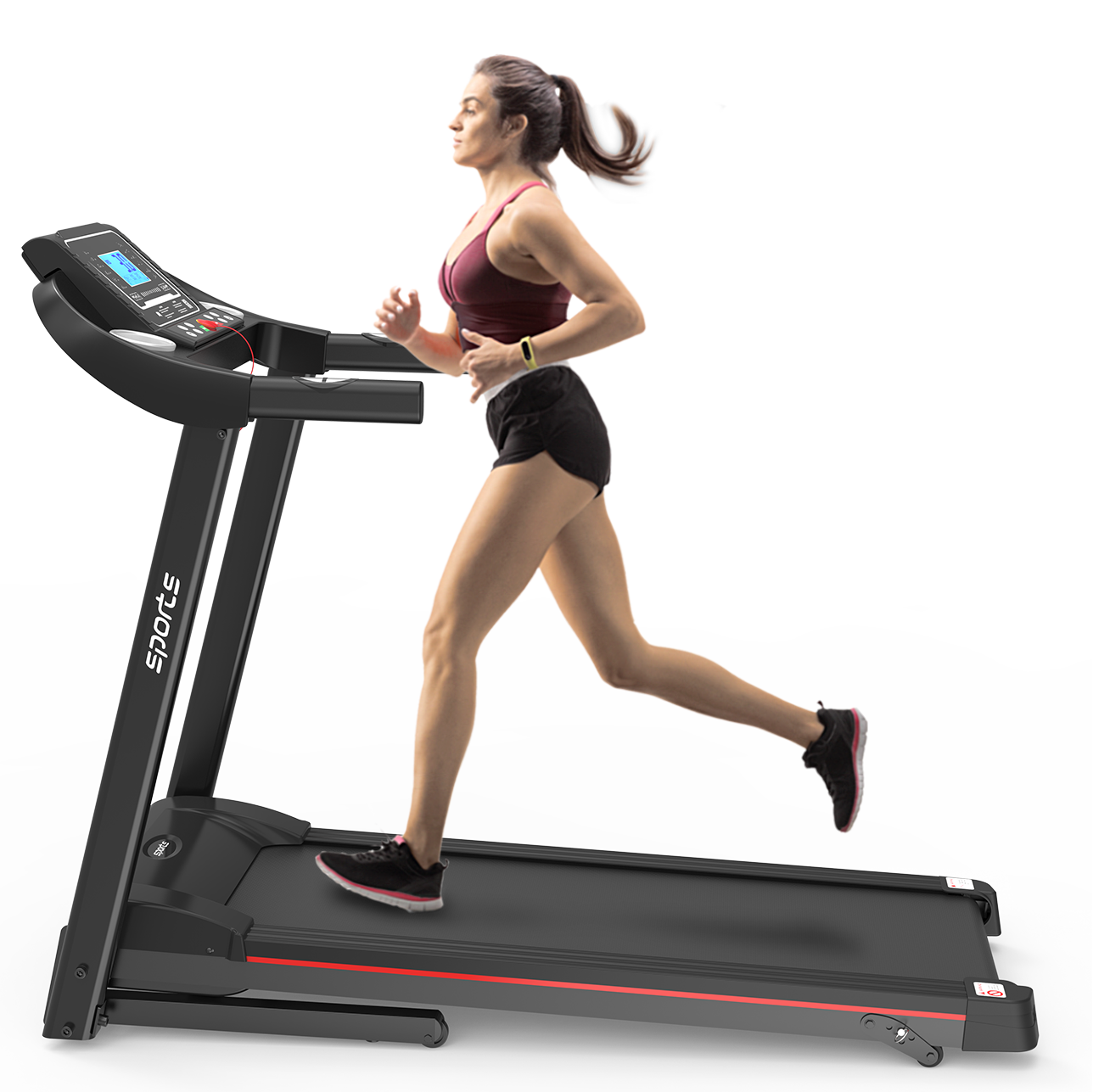 Fitshow App Home Foldable Treadmill with Incline, Folding Treadmill for Home Workout, Electric Walking Running Treadmill Machine 5" LCD Screen 250 LB Capacity Bluetooth Music - Free Shipping - Aurelia Clothing