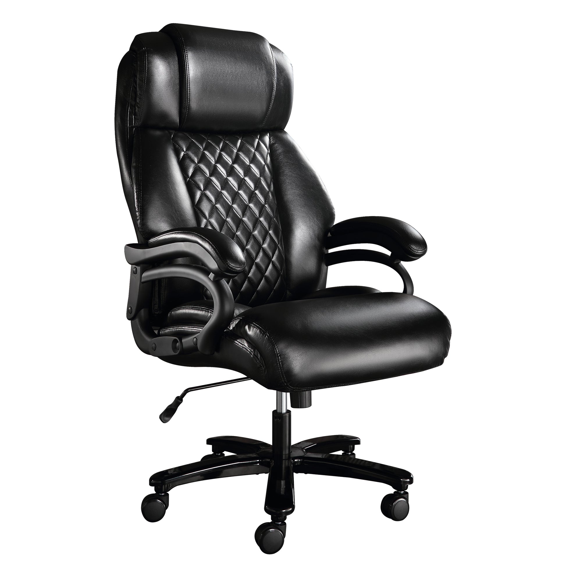 Big and Tall Office Chair, 500lbs High Back Large Executive Chair with Electric Airbag Heating High Back Computer Chair with Wide Seat, Black Ergonomic Leather Rocking Chair - Free Shipping - Aurelia Clothing