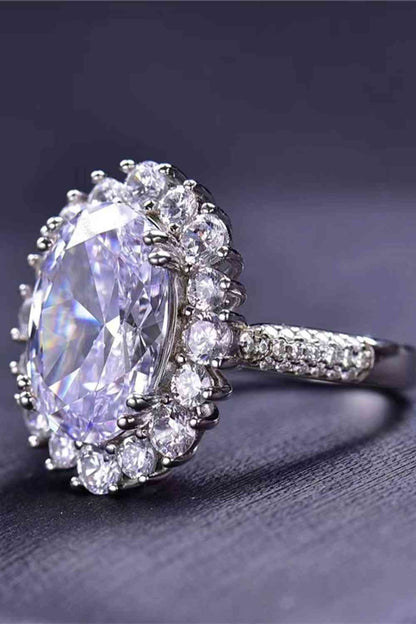 8 Carat Oval Moissanite Ring - Aurelia Clothing