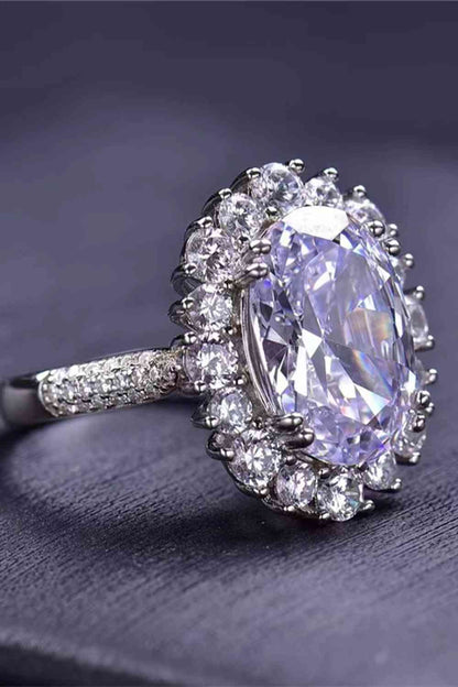 8 Carat Oval Moissanite Ring - Aurelia Clothing