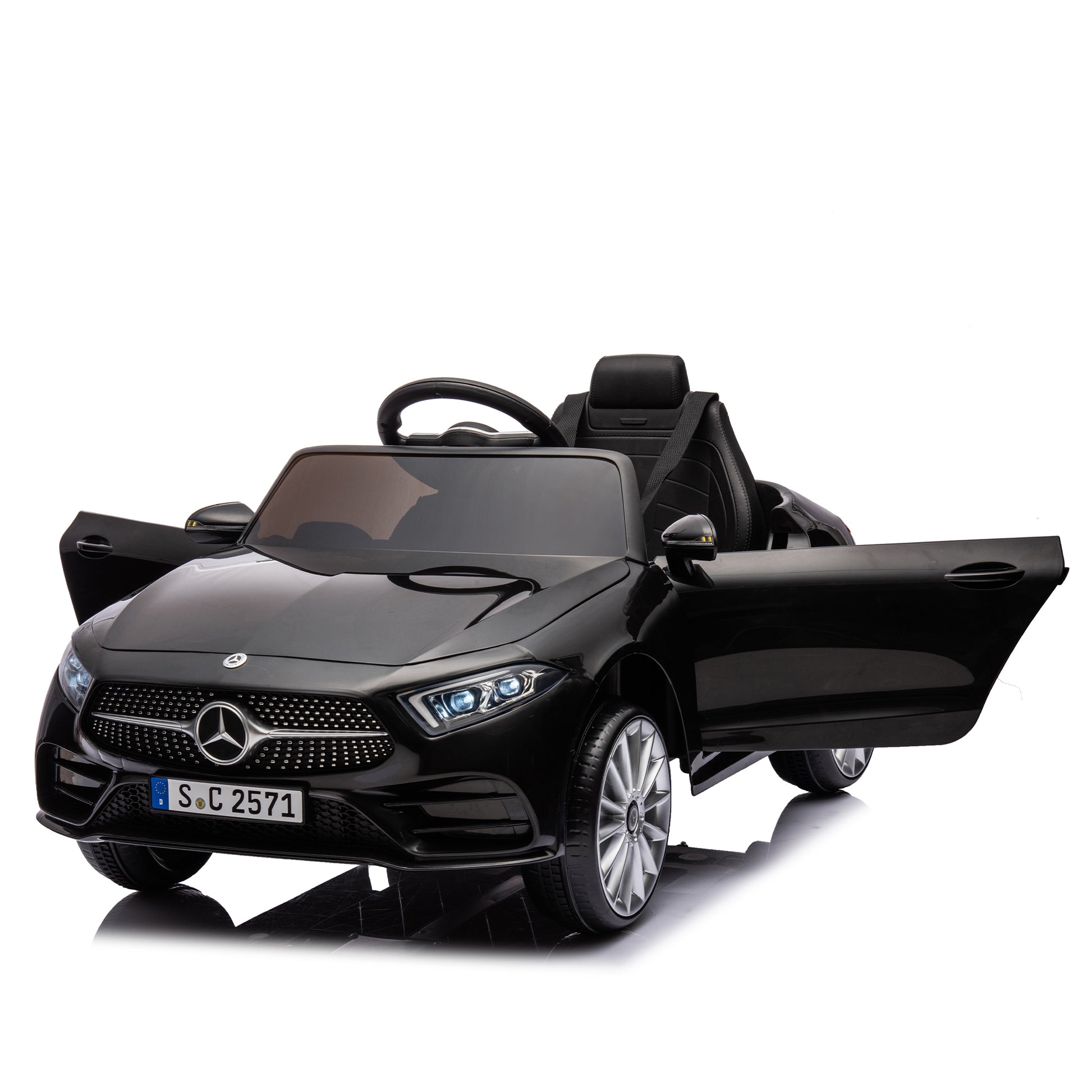 12V Kids Ride On Car w/ Parents Remote Control,Licensed Mercedes-Benz CLS 350 for Kids,Four Wheel Suspension,Power Display,Music,Volume Control,LED Lights,MP3,USB/SD for Kids 37-95 months. -  - Aurelia Clothing