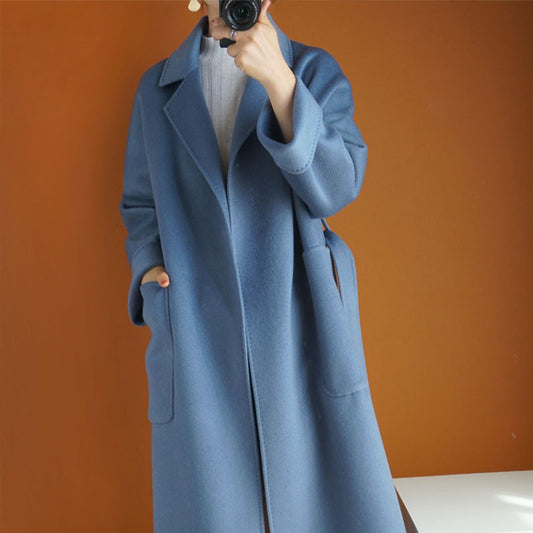 Women's Loose Temperament Mid-length Woolen Coat - Free Shipping - Aurelia Clothing