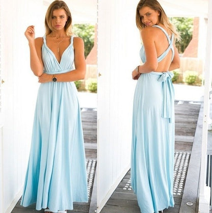 Light Blue Bridesmaid Dresses Country Beach Wedding Dress - Free Shipping - Aurelia Clothing