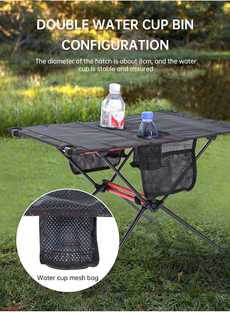 Ultra Light Folding Table Outdoor Camping Camping Car Portable Barbecue Picnic Cup Hole Mobile Phone Bag Small Table - Free Shipping - Aurelia Clothing