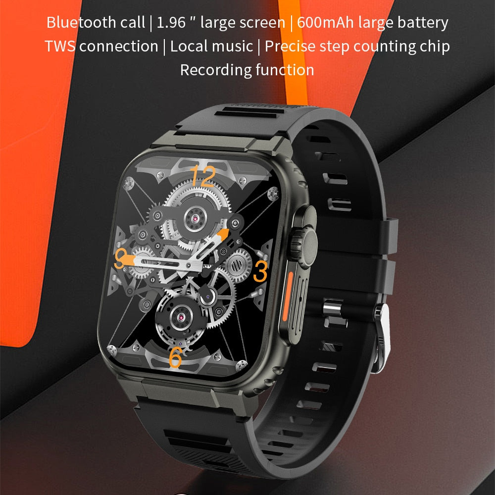 A70 Smart watch 1.96 inch BTCall 600mha SmartWatch for Men Women IP68 Waterproof Heart Rate Fitness Bracelet Sport - Free Shipping - Aurelia Clothing