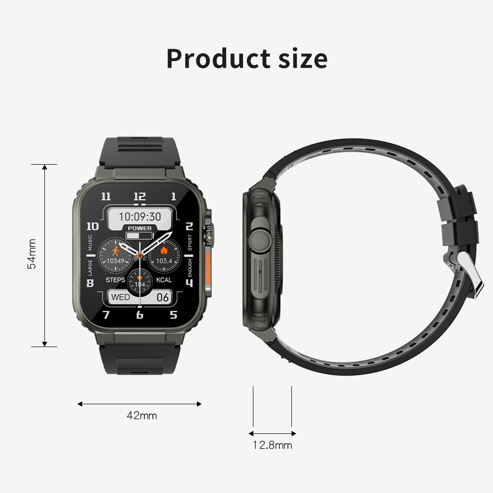 A70 Smart watch 1.96 inch BTCall 600mha SmartWatch for Men Women IP68 Waterproof Heart Rate Fitness Bracelet Sport - Free Shipping - Aurelia Clothing