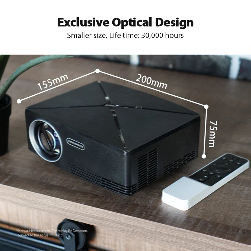 AUN MINI Projector C80 UP, 1280x720 Resolution, Android WIFI Proyector, LED Portable HD Beamer for Home Cinema, Optional C80 - Free Shipping - Aurelia Clothing