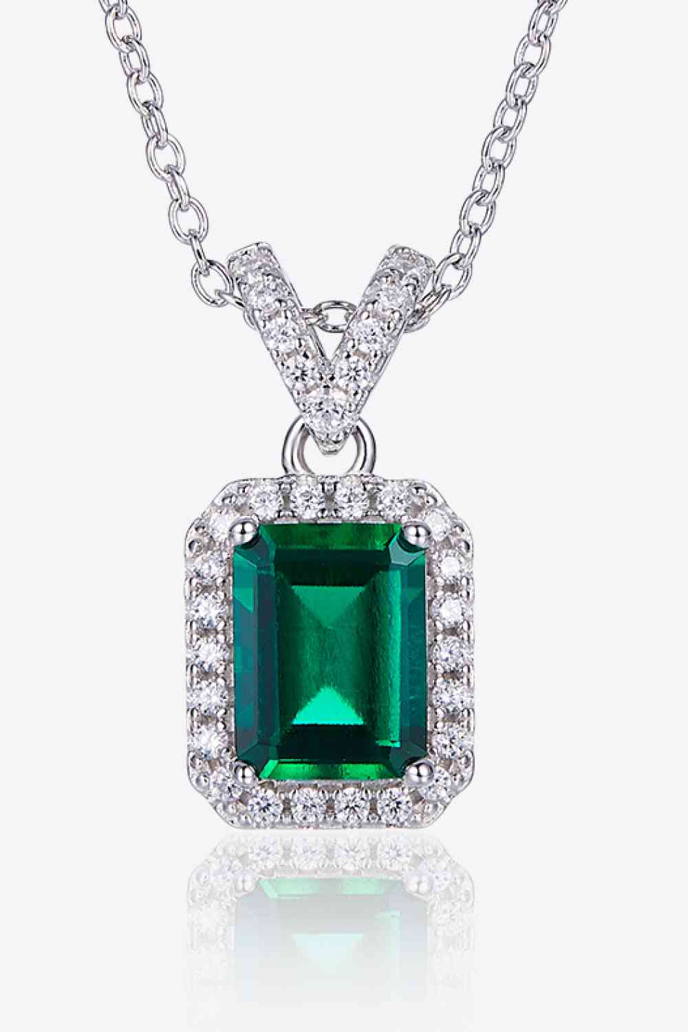 Adored 1.25 Carat Lab-Grown Emerald Pendant Necklace - Aurelia Clothing