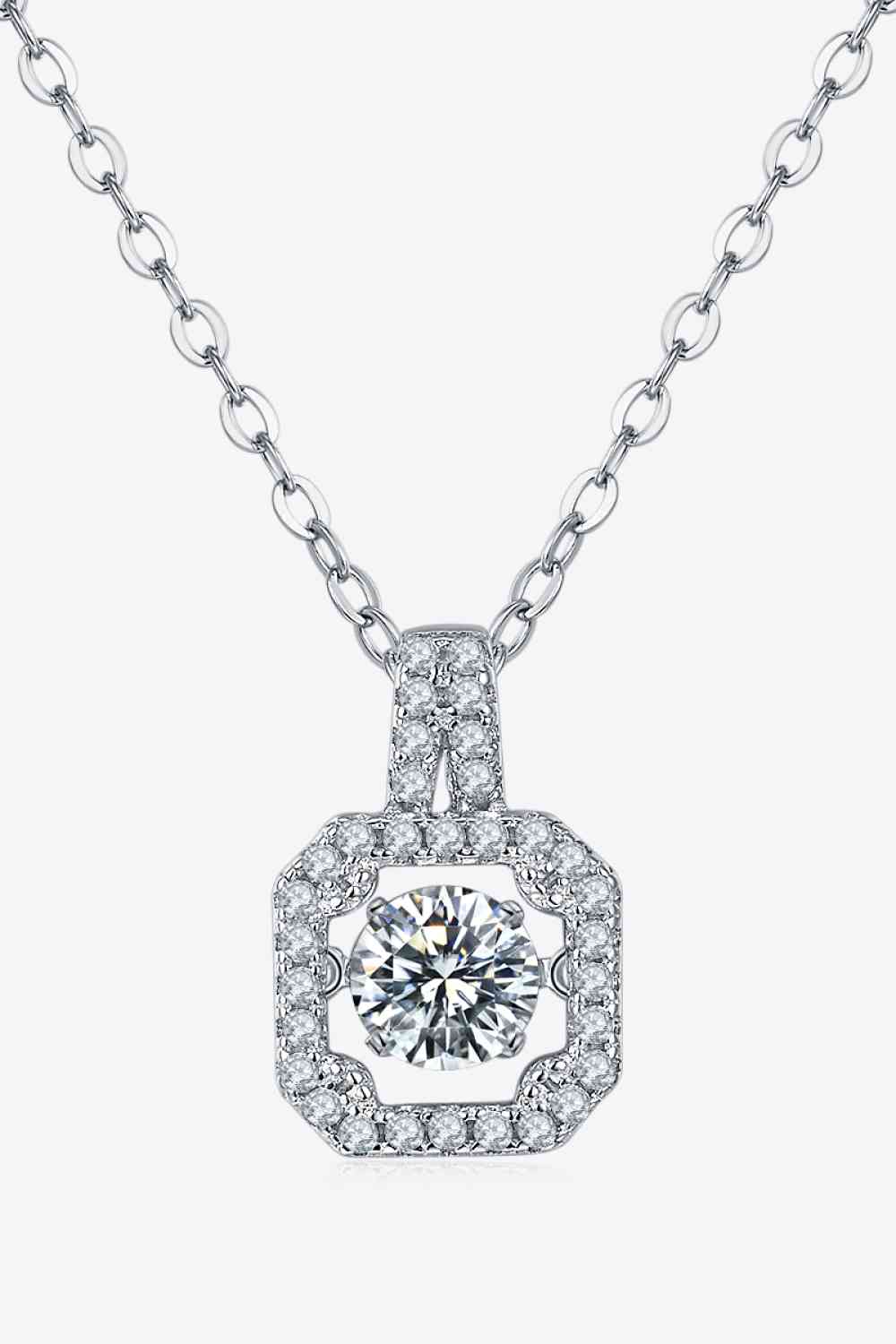 Adored Moissanite 925 Sterling Silver Necklace - Aurelia Clothing