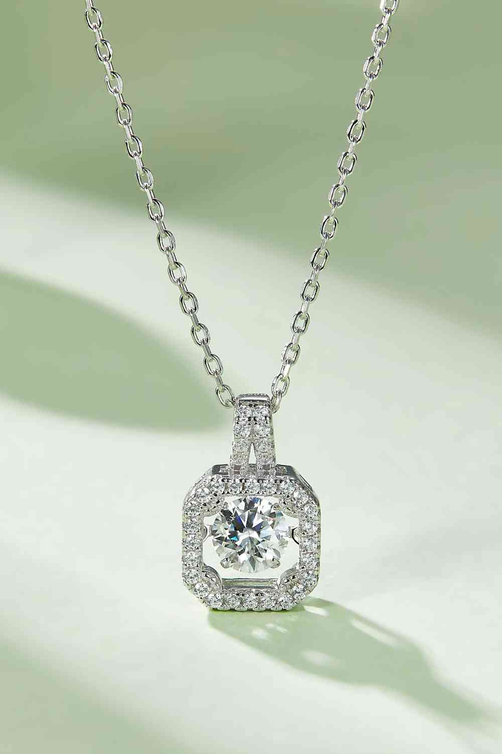 Adored Moissanite 925 Sterling Silver Necklace - Aurelia Clothing