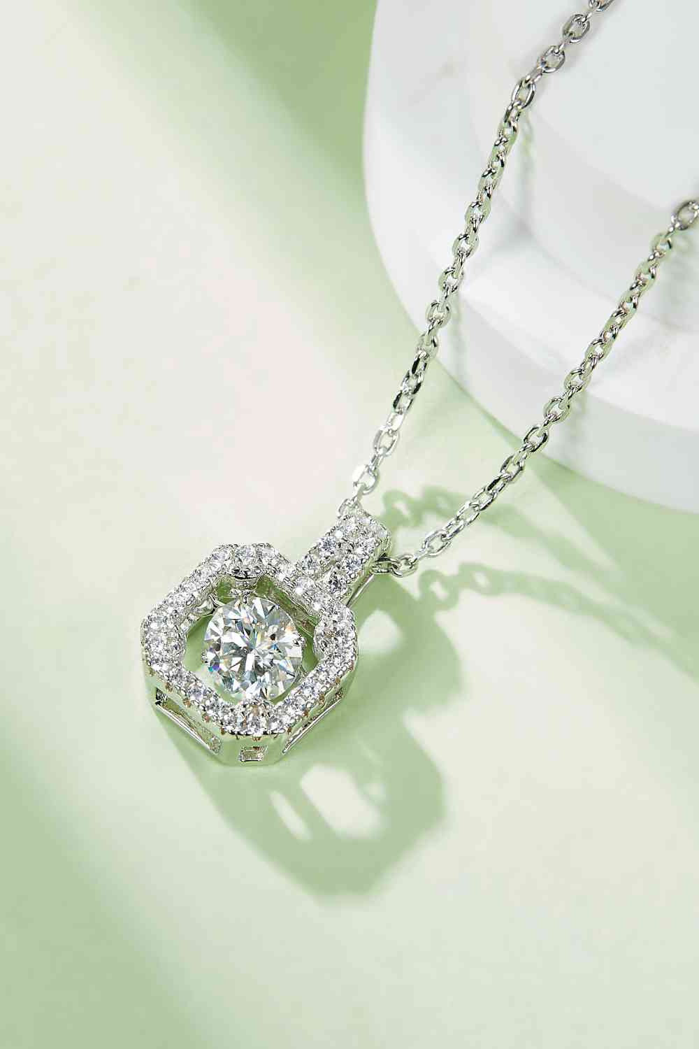 Adored Moissanite 925 Sterling Silver Necklace - Aurelia Clothing