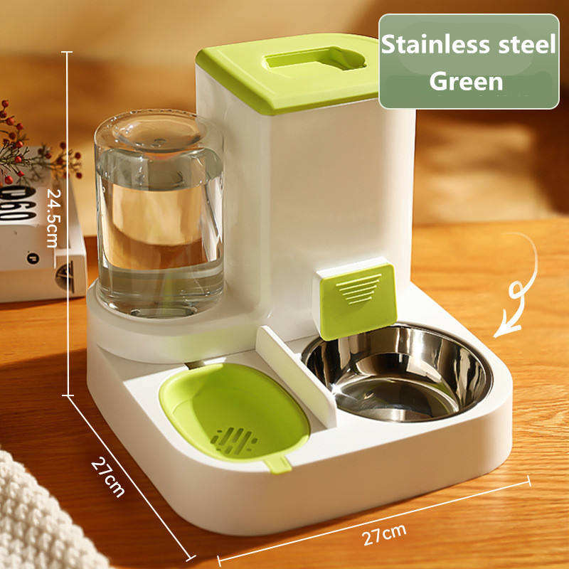 Automatic Cat Feeder Pet Bowls Dispenser Stainless Steel Bowls Cat Dog Pet Feeder Automatic - Free Shipping - Aurelia Clothing