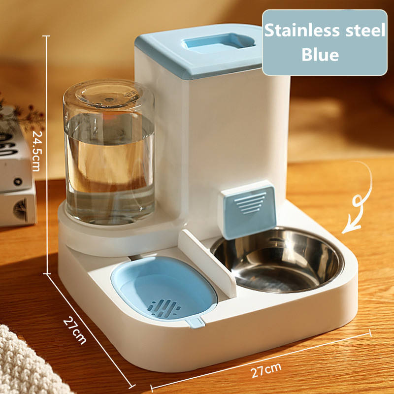 Automatic Cat Feeder Pet Bowls Dispenser Stainless Steel Bowls Cat Dog Pet Feeder Automatic - Free Shipping - Aurelia Clothing