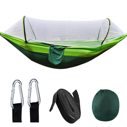 Automatic Quick Opening Mosquito Net Hammock Outdoor Camping Pole Mosquito Net Hammock Anti Roll Nylon Hammock - Free Shipping - Aurelia Clothing