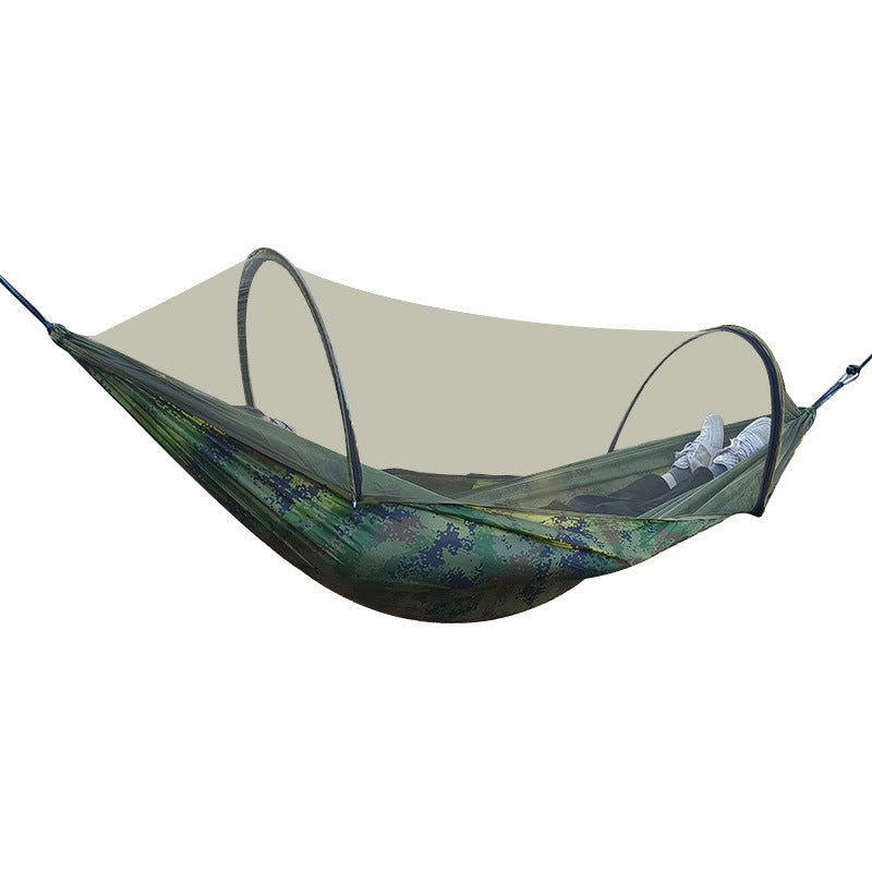 Automatic Quick Opening Mosquito Net Hammock Outdoor Camping Pole Mosquito Net Hammock Anti Roll Nylon Hammock - Free Shipping - Aurelia Clothing