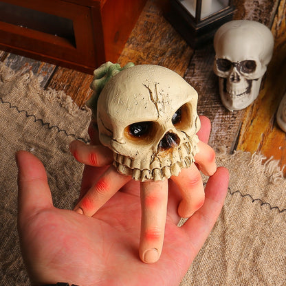 Halloween skull simulation hand horror garden resin ornaments ghost festival skull conch ghost hand spoof decorations - Free Shipping - Aurelia Clothing