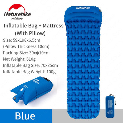 Naturehike Outdoor Camping Mat Inflatable Bag Inflatable Tent Sleeping Pad Ultralight Portable Picnic Air Mat Camping Picnic Pad - Free Shipping - Aurelia Clothing