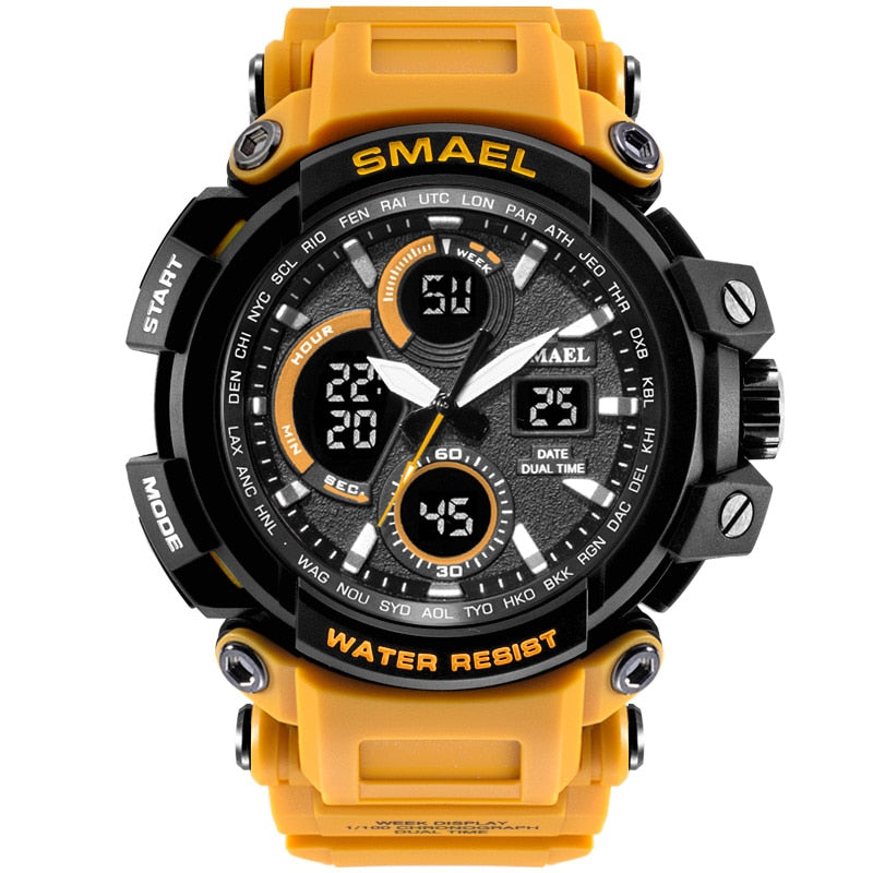 SMAEL 1708B Sport Watches Waterproof Men Watch LED Digital Watch Military Male Clock Relogio Masculino erkek kol saati Men Watch - Free Shipping - Aurelia Clothing