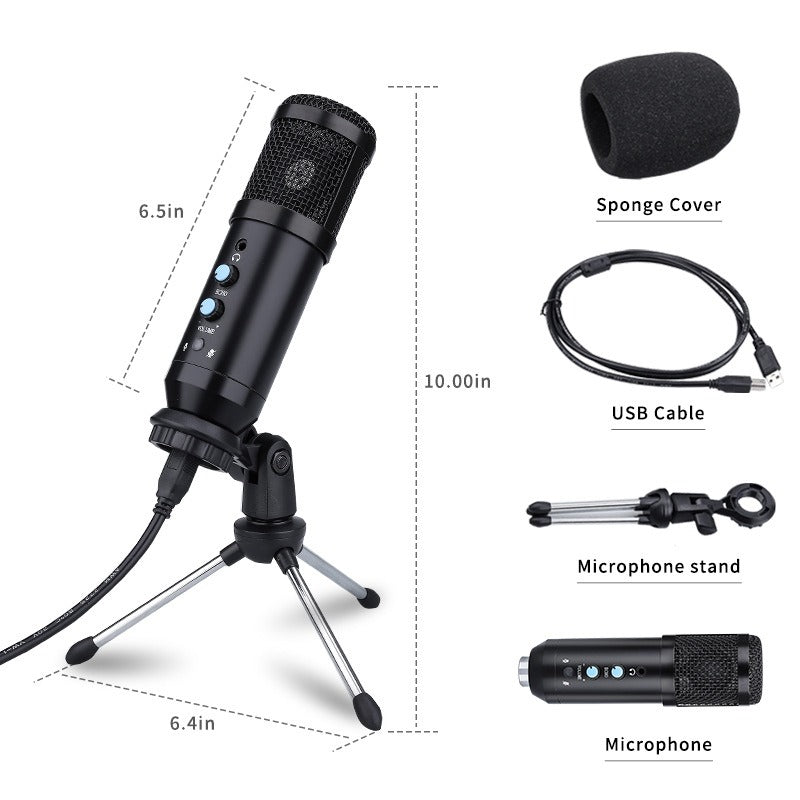 BM800USB condenser microphone with ear return monitoring silent reverberation computer MIC - Free Shipping - Aurelia Clothing