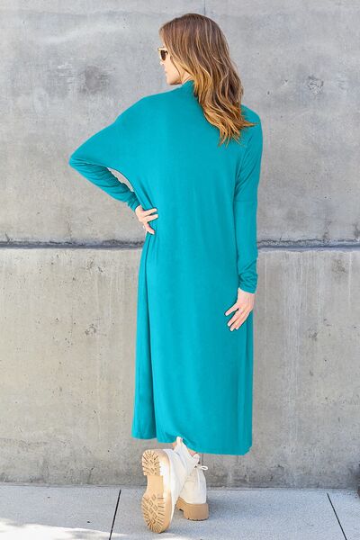 Basic Bae Full Size Open Front Long Sleeve Cover Up - Aurelia Clothing