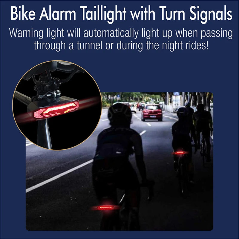 Bike Alarm Tail Light with Turn Signals Multifunctional Waterproof USB Rechargeable  Electric Bell Bicycle Lamp Bike Rear Light - Free Shipping - Aurelia Clothing