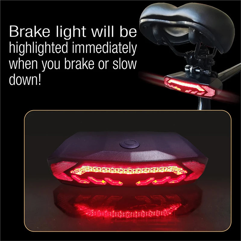 Bike Alarm Tail Light with Turn Signals Multifunctional Waterproof USB Rechargeable  Electric Bell Bicycle Lamp Bike Rear Light - Free Shipping - Aurelia Clothing