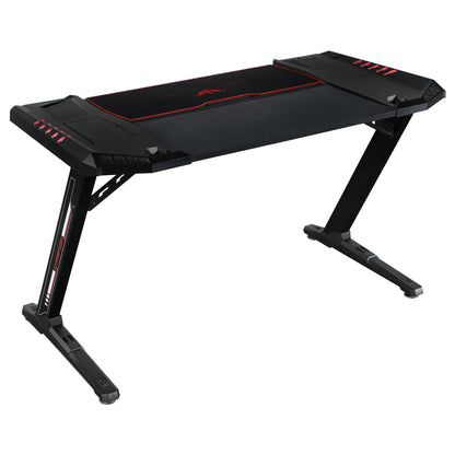 Black Gaming Desk with LED Lighting - Free Shipping - Aurelia Clothing