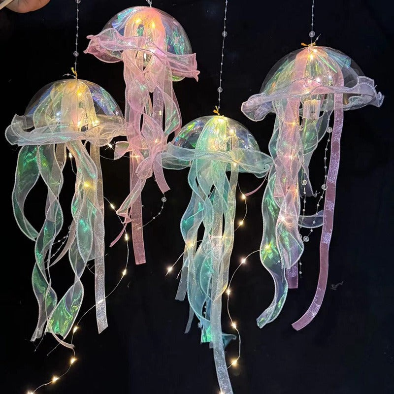 LED decorative hanging jellyfishlight realistic Handmade jelly fish led jellyfish light lantern - Free Shipping - Aurelia Clothing