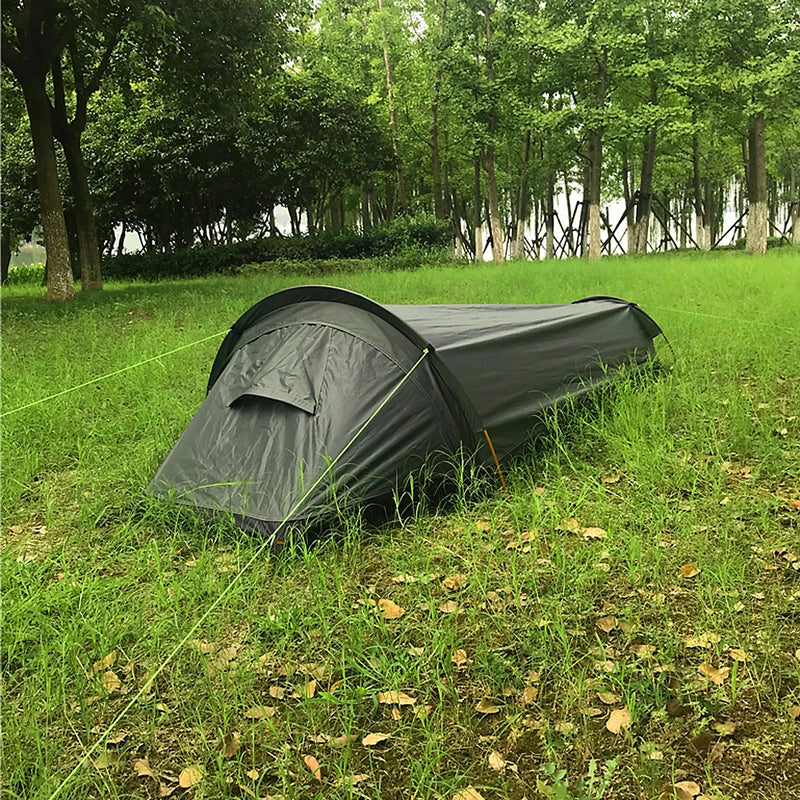 Camping Single Person Tent Ultralight Compact Outdoor Sleeping Bag Tent Larger Space Waterproof Backpacking Tent Cover Hiking - Free Shipping - Aurelia Clothing