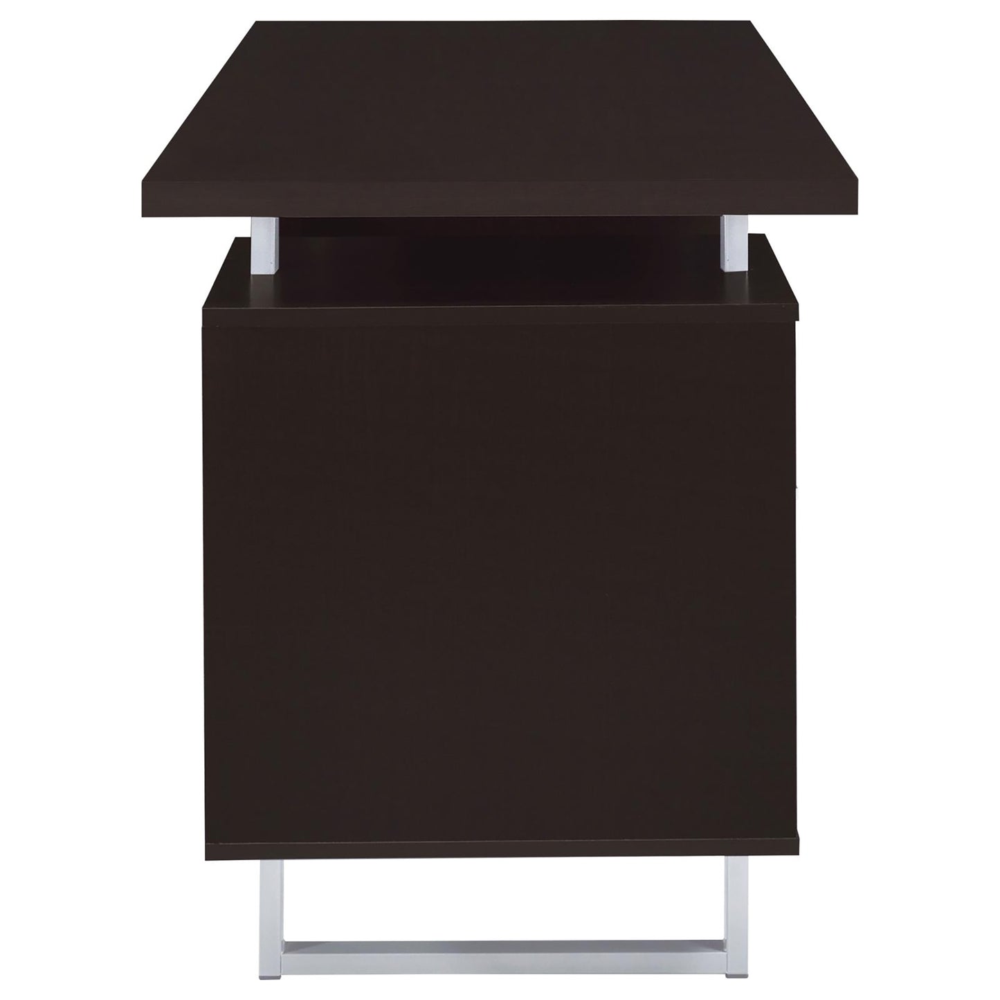 Cappuccino 2-drawer Floating Top Office Desk - Free Shipping - Aurelia Clothing