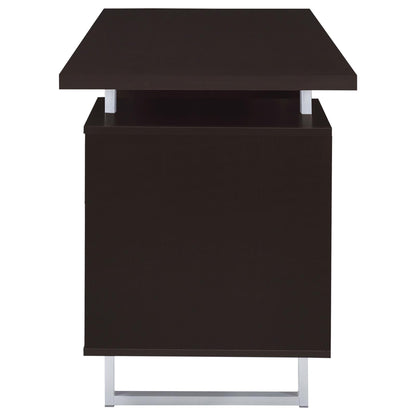 Cappuccino 2-drawer Floating Top Office Desk - Free Shipping - Aurelia Clothing