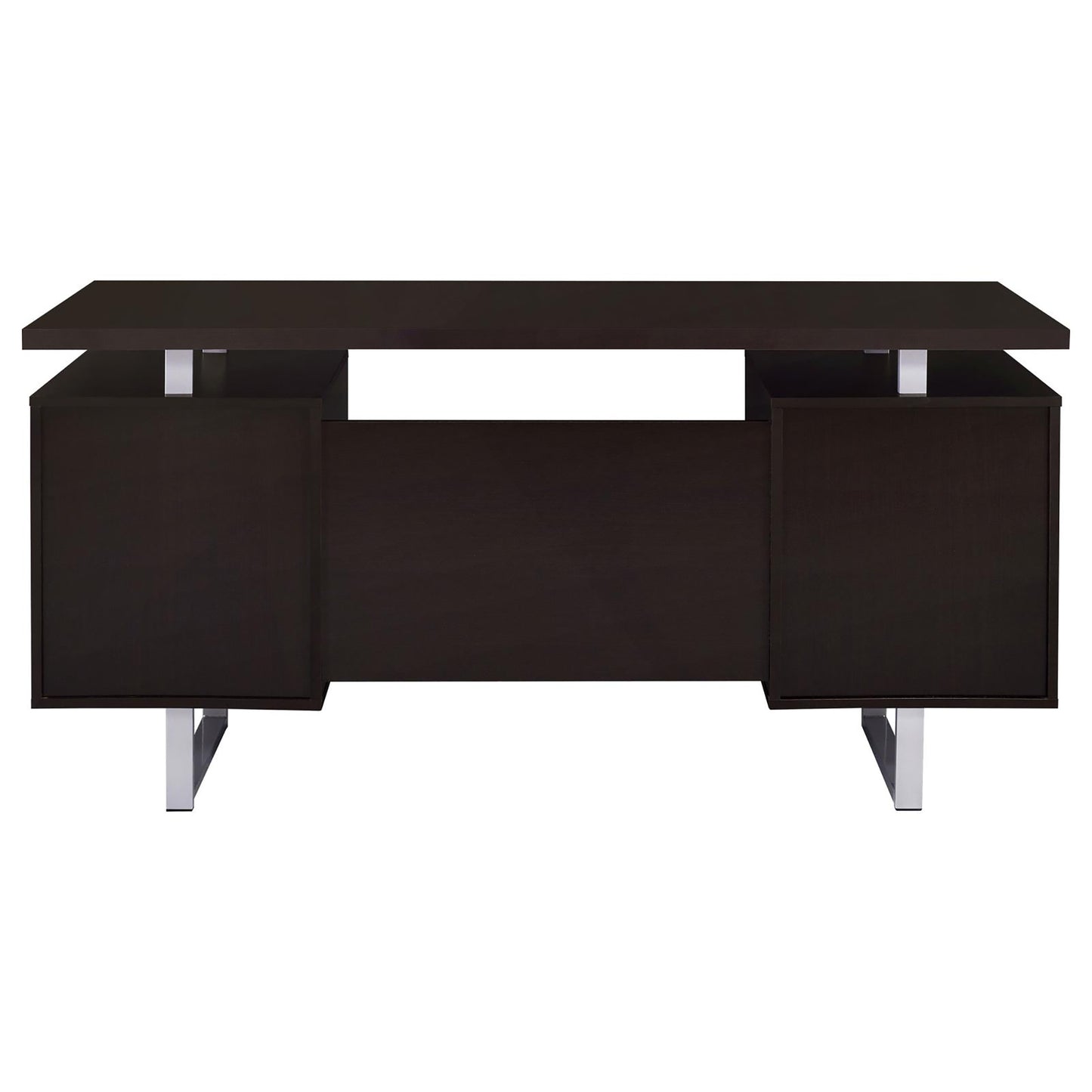 Cappuccino 2-drawer Floating Top Office Desk - Free Shipping - Aurelia Clothing