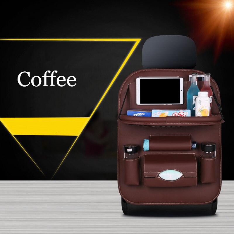 Car Seat Back Bag Folding Table Organizer Pad Drink Chair Storage Pocket Box Travel Stowing Tidying Automobile Accessories - Free Shipping - Aurelia Clothing