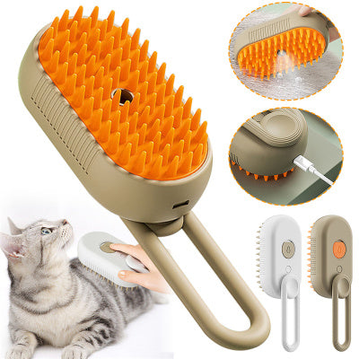 Cat Steam Brush Steamy Dog Brush 3 In 1 Electric Spray Cat Hair Brushes For Massage Pet Grooming Comb Hair Removal Combs Pet Pro - Free Shipping - Aurelia Clothing