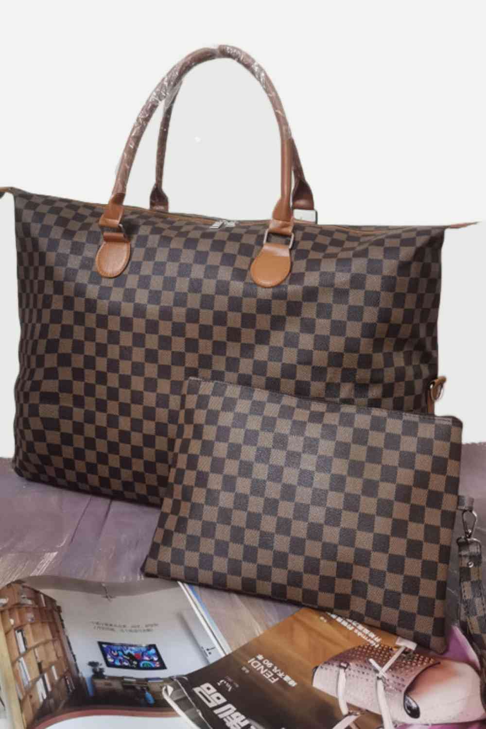 Checkered Two-Piece Bag Set - Aurelia Clothing