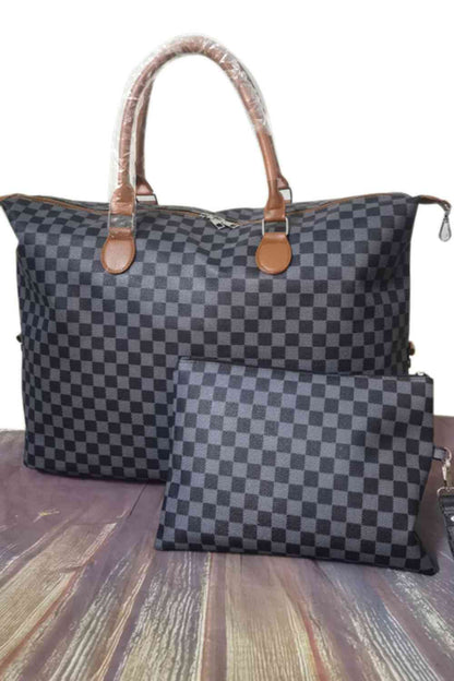 Checkered Two-Piece Bag Set - Aurelia Clothing