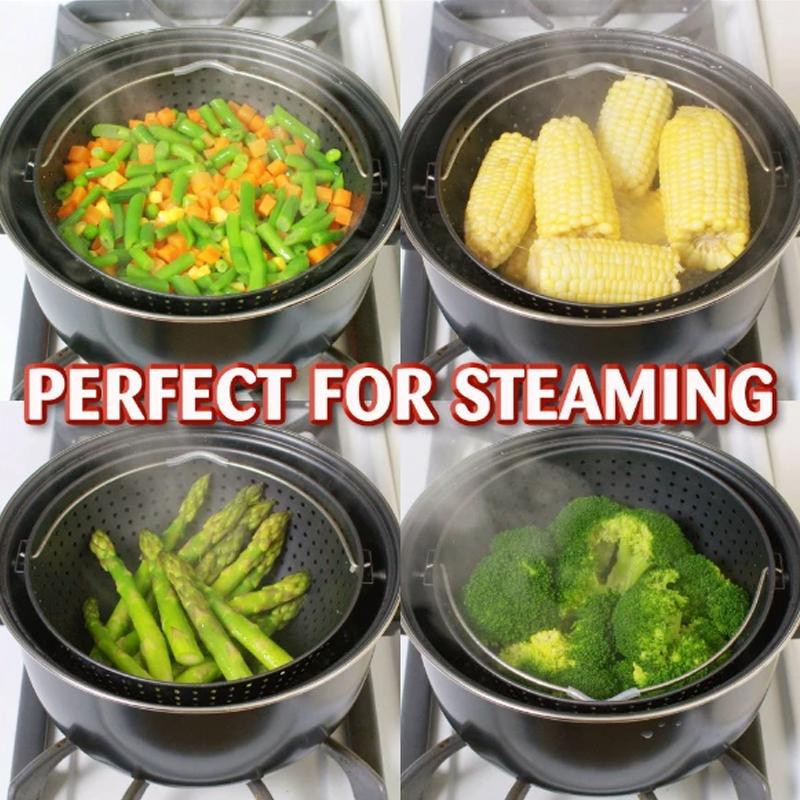 Cooking Pot with Built-In Strainer Water Filter Non-stick Pot Drain Basket Multifunctional Stainless Steel Cooking Pot Dropship - Free Shipping - Aurelia Clothing