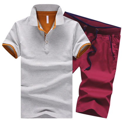 Cotton Mens Sets Summer Button Polo Shirts Sets Turn Down Mens Shorts 4XL Men Clothes 2 Piece Set Elastic Waist Shorts - Free Shipping - Aurelia Clothing