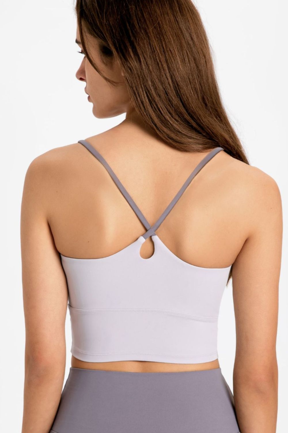 Crisscross Back Scoop Neck Sports Cami - Aurelia Clothing