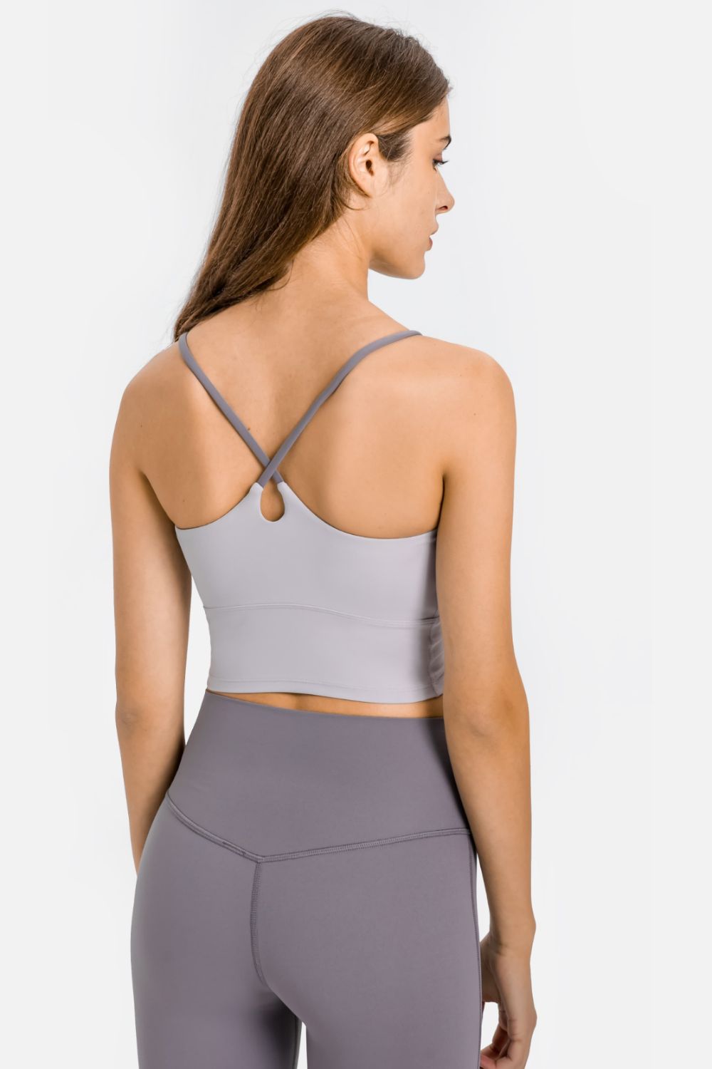 Crisscross Back Scoop Neck Sports Cami - Aurelia Clothing