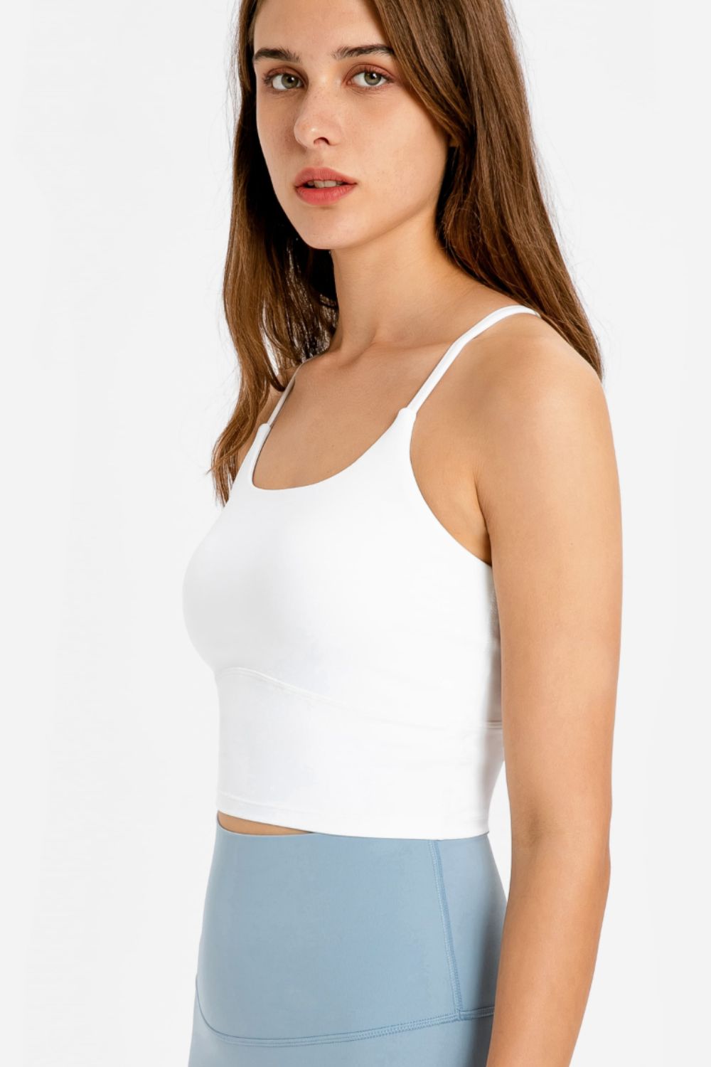 Crisscross Back Scoop Neck Sports Cami - Aurelia Clothing