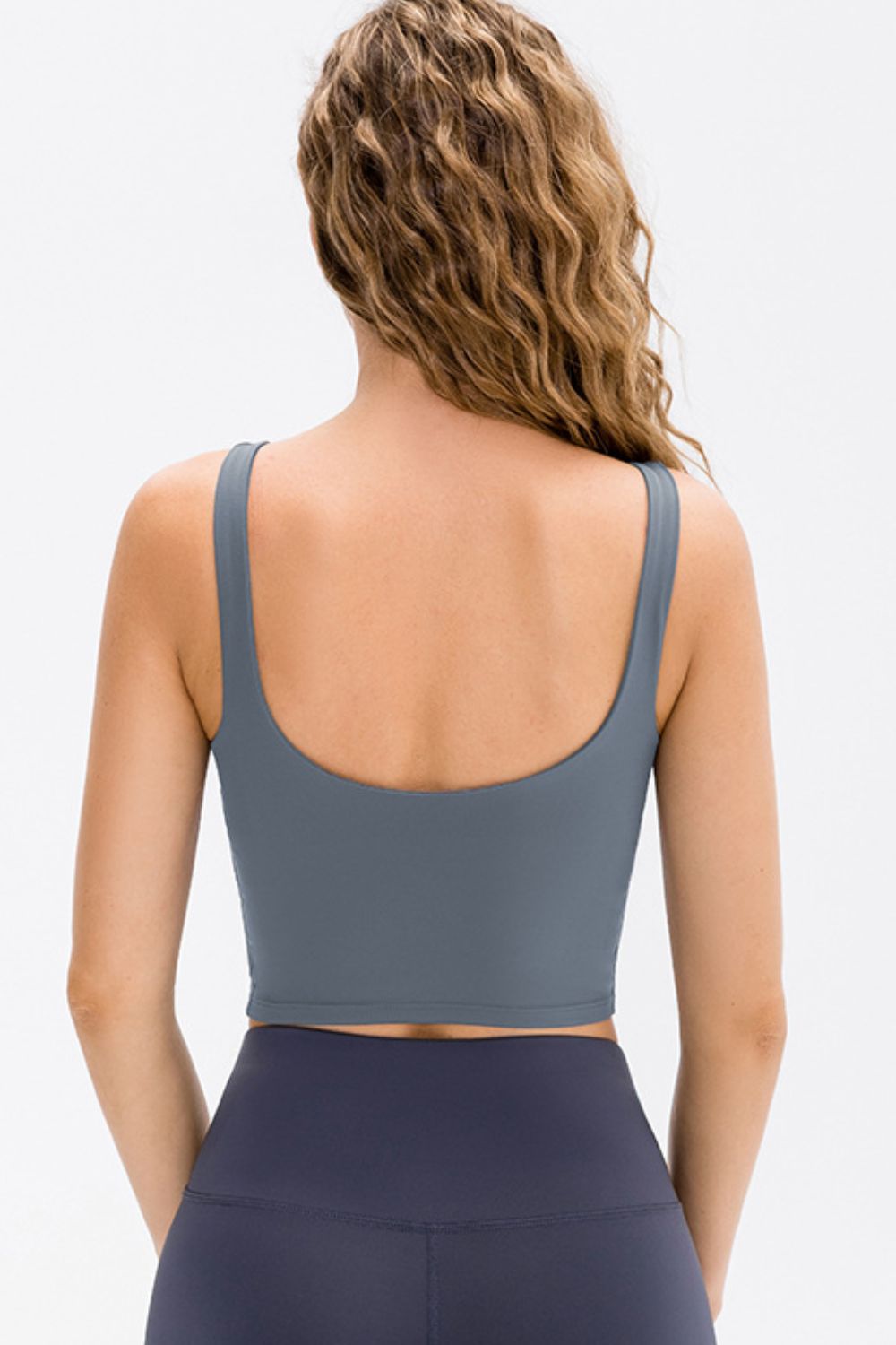 Cropped Scoop Neck Active Tank Top - Free Shipping - Aurelia Clothing