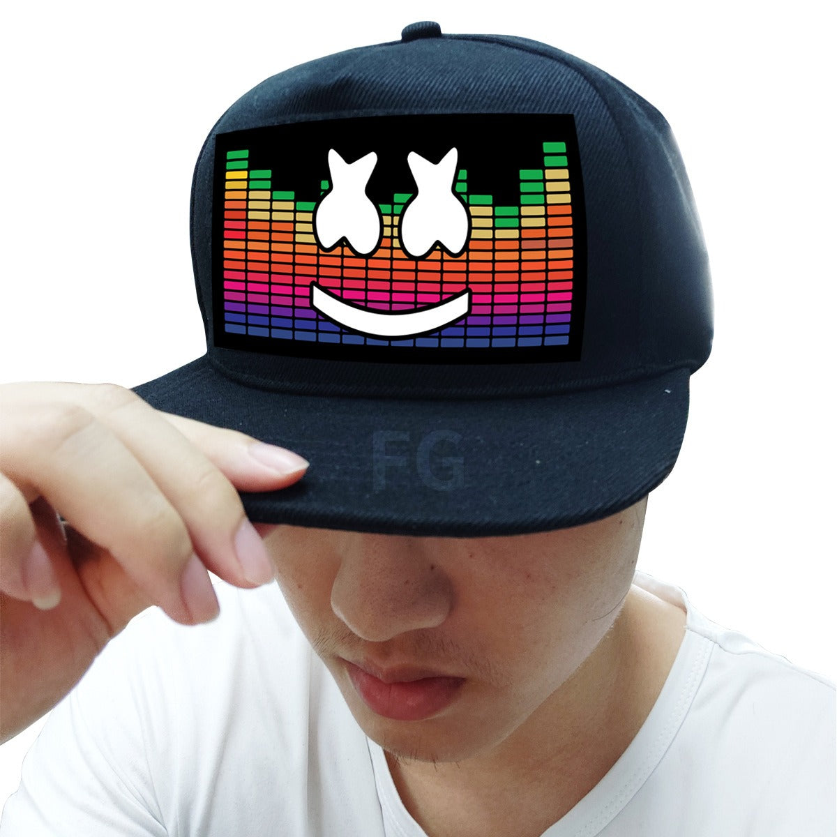 Custom Trucker Sound Activated LED Hat Flashing Light Up Party Hats Voice Activated EL Panel Cap - Free Shipping - Aurelia Clothing