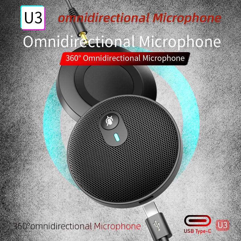 360° Pickup Video Voice Call USB Omnidirectional Microphone Video Conference Microphone Webcast Microphone - Free Shipping - Aurelia Clothing