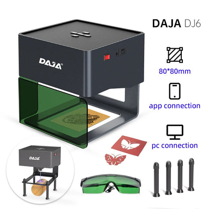 DAJA Mini Portable Laser Engraver Diy Bluetooth Machine Painted Dog Tag Paper Leather Wooden Plastic Logo CNC Machine - Free Shipping - Aurelia Clothing