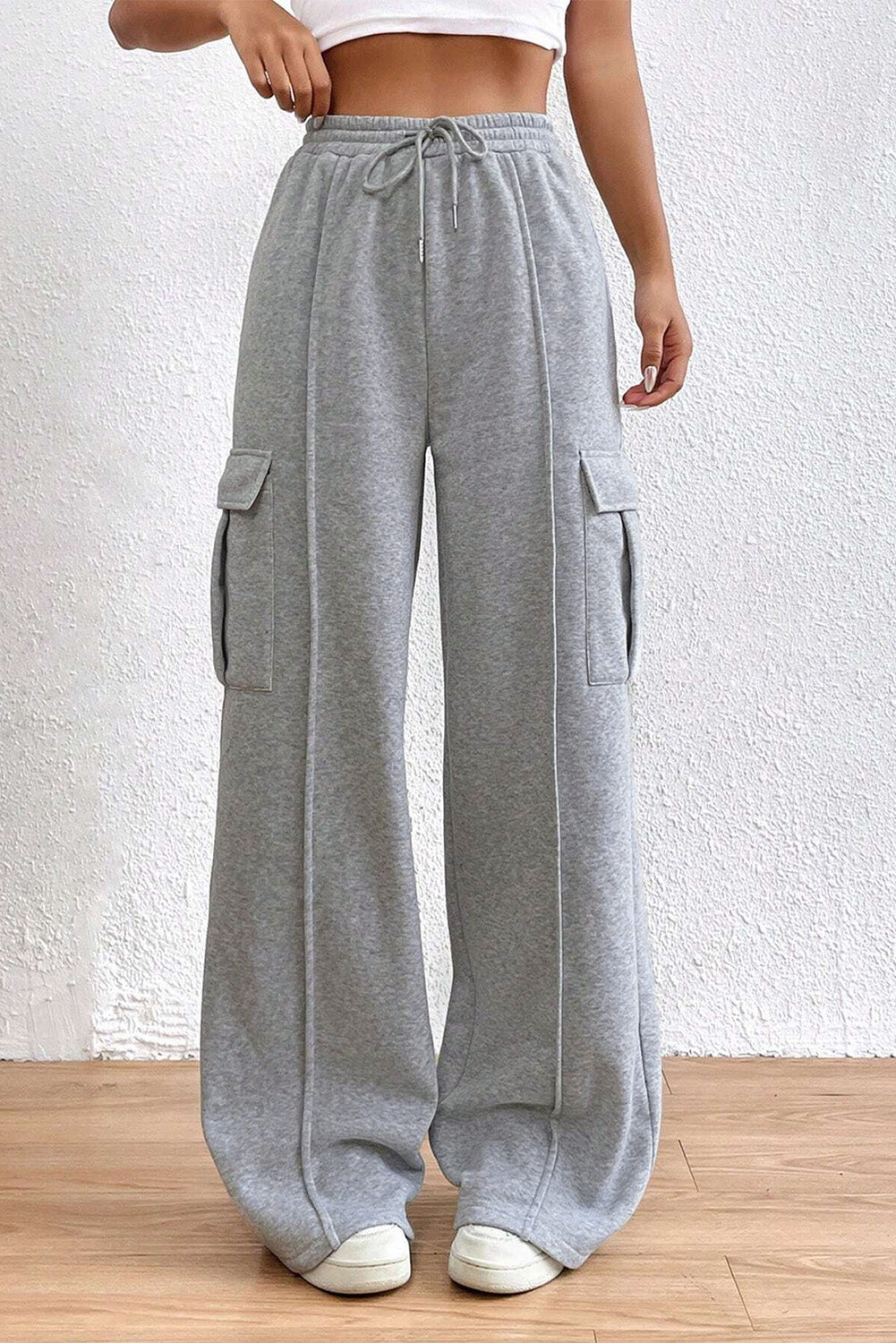 Drawstring High Waist Pants - Aurelia Clothing