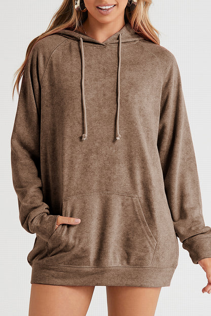 Drawstring Long Sleeve Oversize Hoodie - Aurelia Clothing