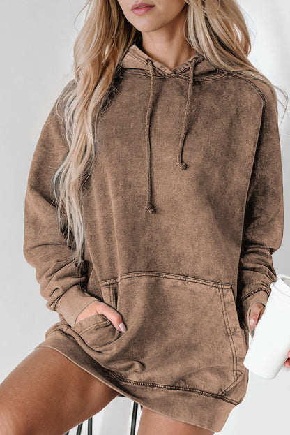 Drawstring Long Sleeve Oversize Hoodie - Aurelia Clothing