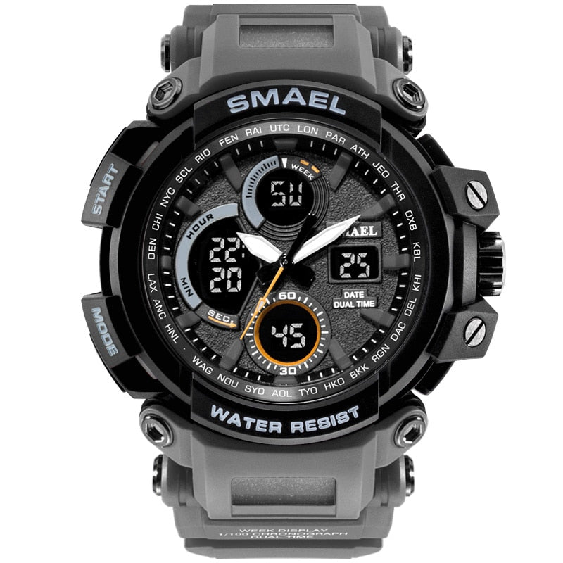 SMAEL 1708B Sport Watches Waterproof Men Watch LED Digital Watch Military Male Clock Relogio Masculino erkek kol saati Men Watch - Free Shipping - Aurelia Clothing